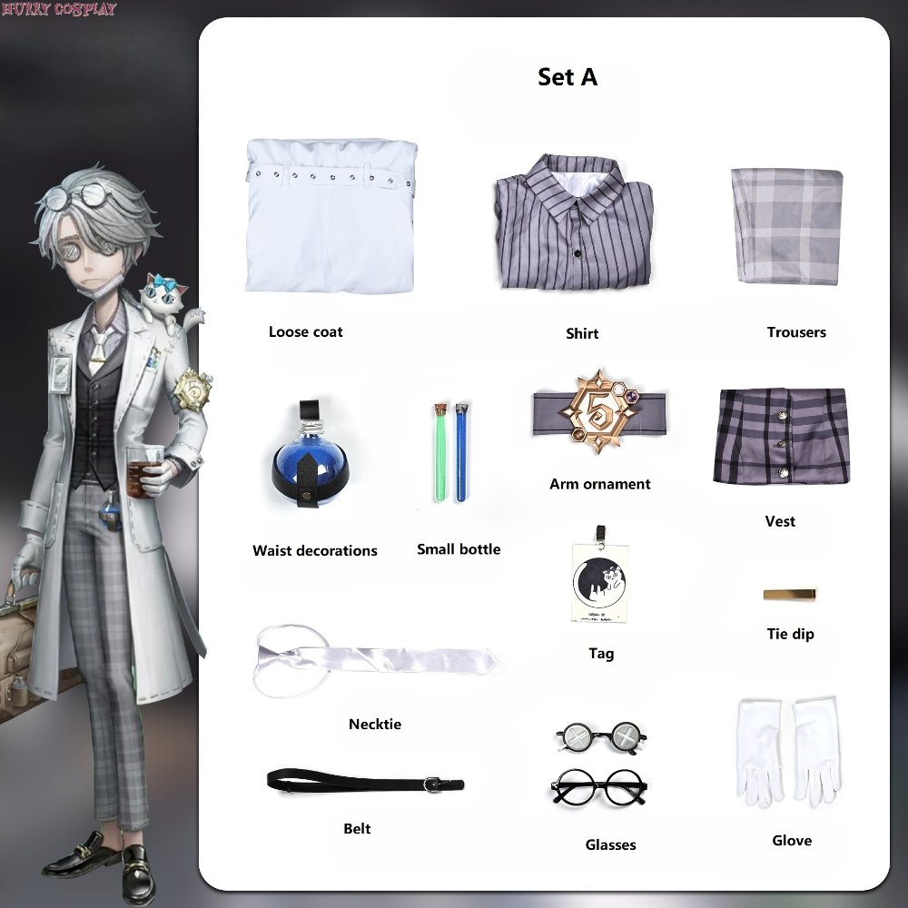 Game Cosplay,Identity V,Identity V Embalmer Gat Cosplay Costume